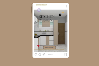 create realistic kitchen renders with space optimization