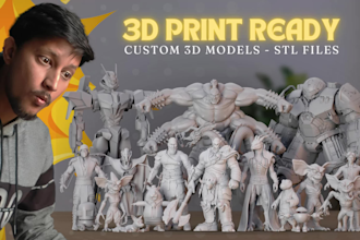 do perfect 3d modeling, sculpting and 3d character model ready for 3d printing