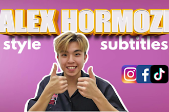 create instagram reels and tiktok videos in alex hormozi style