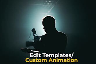 edit any after effects templates or make a custom animation