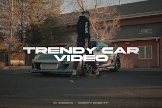 do a trendy car video edit for instagram, tiktok and youtube