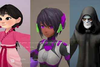 model, rig and animate 3d character,object for game,printing