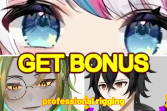 professionally rig your vtuber model in live2d for vtube studio