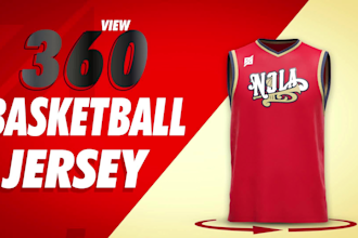 3d sublimation basketball jersey design with animation