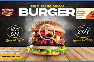 design digital animated or static TV menus for restaurant