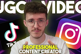 create ugc videos for tiktok and reel in italian and english