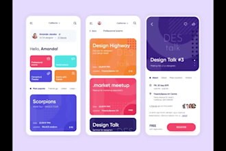design mobile app ui ux design and web ui ux in figma or xd