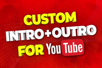 create you a youtube, podcast intro and outro logo animation