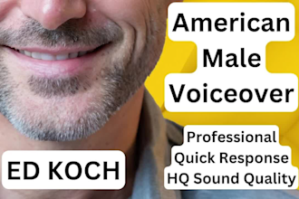 record an affordable voice over in a professional studio from a male american