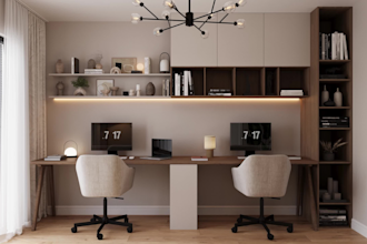 design your office, home office, gaming room interior design