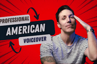 record a professional american male voice over