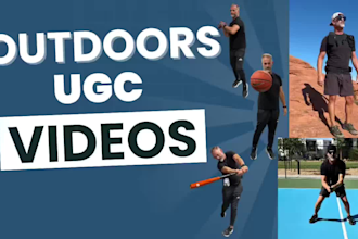create outdoors ugc video ads for tiktok, instagram, or youtube