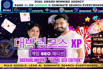 do gaming SEO korean backlinks service package for google top ranking