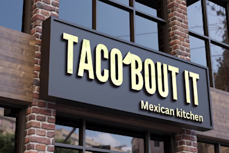 create a beautiful storefront window signage mockup