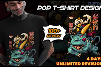 create custom illustration for you tshirt design