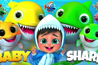create nursery rhymes, baby shark, and kids learning  videos for youtube