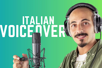 record a professional male italian voice over