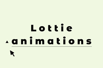 build HTML5 lottie json animation for apps in 24h