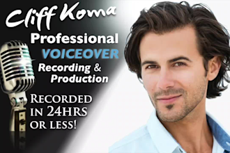 record an american male voiceover in 24hrs or less