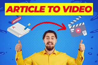 convert text ,script or article to video with ai voiceover