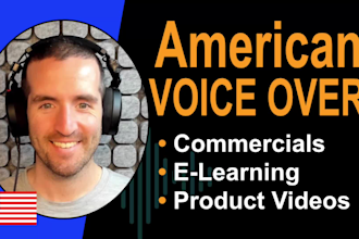 record your professional voice over in american english with commercial rights