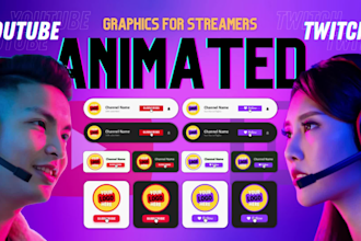 make an animated follow subscribe pop up notification button twitch youtube kick