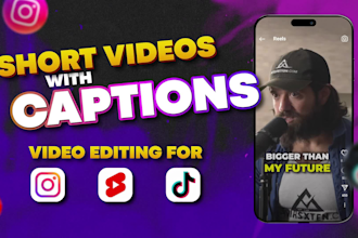 edit instagram reels, tiktok and short videos with captions