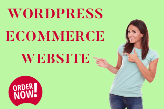 create ecommerce website, wordpress ecommerce website, online store, woocommerce