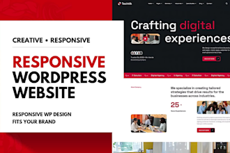 create responsive wordpress website for business and company