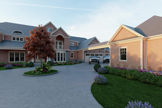 design house exterior model, 3d rendering, walkthrough