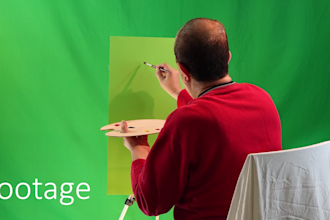green screen removal , rotoscoping and compositing