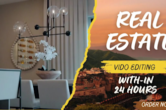do real estate video editing for listings, tours, promo and ads