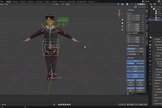 do 3d rigging for animation or game in blender