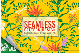 create seamless pattern designs for textile print fabric