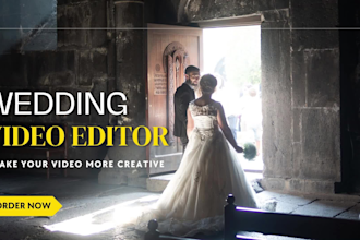 edit cinematic wedding video, trailer, highlights reel, film