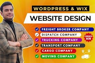build dispatch website, logistics, trucking, transport, freight broker website