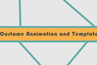 edit your after effects template or make a custom animation