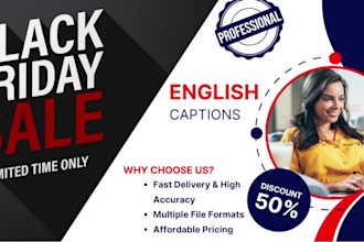 provide accurate english captions for your videos