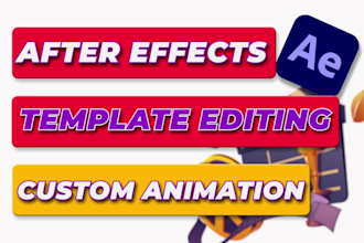 edit after effects templates or make a custom animation