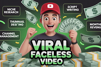 edit viral faceless video that grows and monetize your youtube channel