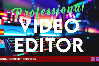 professional commercial and product video editing