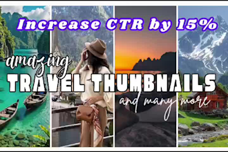 design amazing travel vlog thumbnails