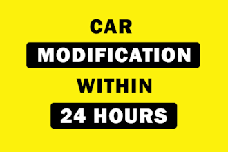 do your car photo editing and modification within 24 hours
