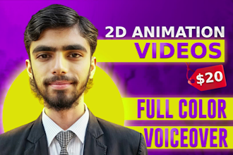 create a 2d animated explainer video and commercial video