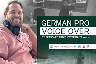 do a professional authentic male german voice over