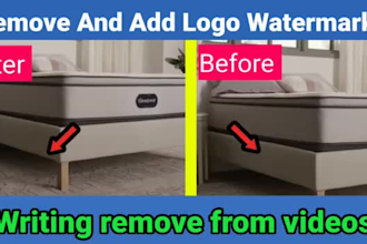 remove writing object logo from video