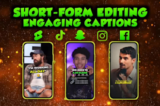 edit tiktok videos, instagram reels, youtube shorts with creative video editing