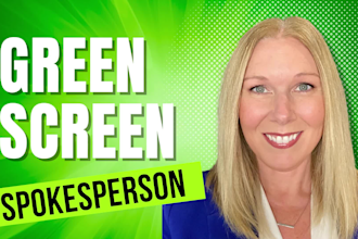 be your green screen video spokesperson presenter