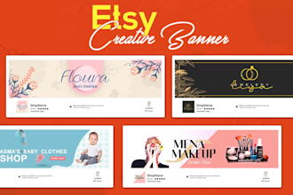 design an etsy shop banner or amazon store banner