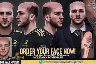make your face for efootball pes 2021 or spfootballife in pc